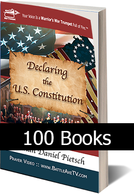 Purchase Book 1 in the Kingdom Declaration Series called, Declaring the U.S. Constitution in a soft cover format in a 100 book bulk package for $1,038.00 (USD).