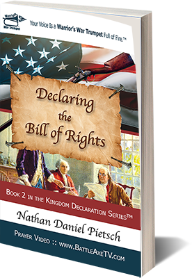 Purchase Book 2 in the Kingdom Declaration Series called, Declaring the Bill of Rights in a soft cover format for $12.99 (USD).